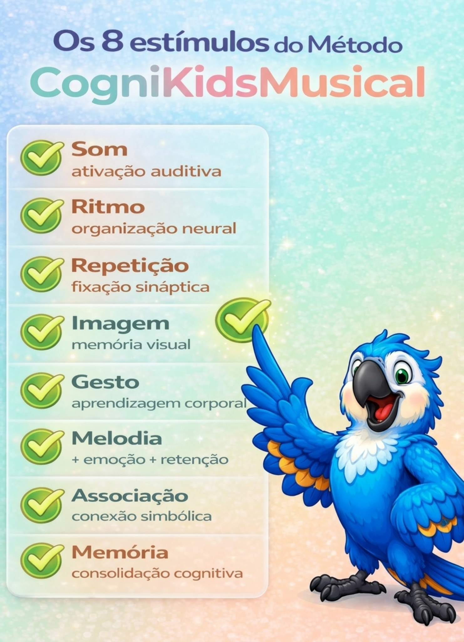 Os 8 estímulos do Método CogniKidsMusical